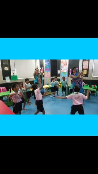 Garba Dance movement was done in School.Learning Garba moves and performing is a fun in itself.Navratri Celebration it’s a garba time .