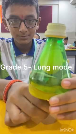 Learners of Grade 5 made Lung model in Science class & explored it.