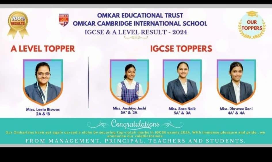 SCHOOL RESULTS OF Batch of March 2024. Congratulations