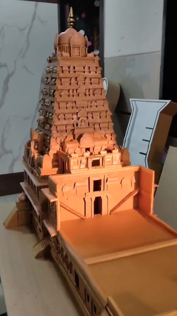 Unique model is ready for Science exhibits at Omkar Cambridge International School.